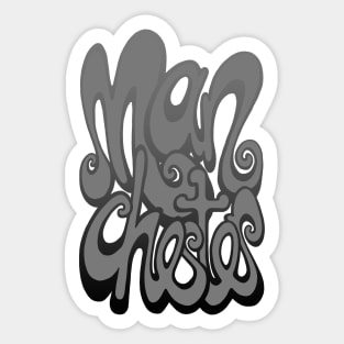 Manchester lettering - harbour mist grey Sticker